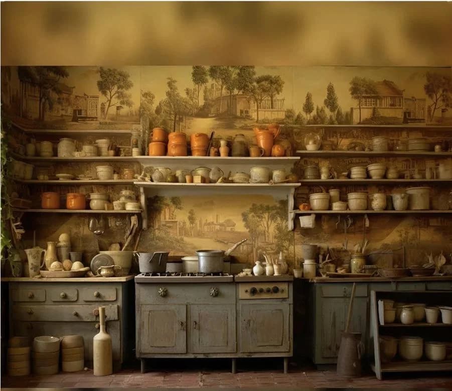 Little Chef kitchen backdrop variation